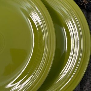2 fiesta dinner plates Green